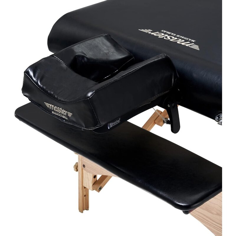 Master Massage 32 inci meja pijat LX Olimpiade, hitam, sempurna untuk klien yang lebih besar