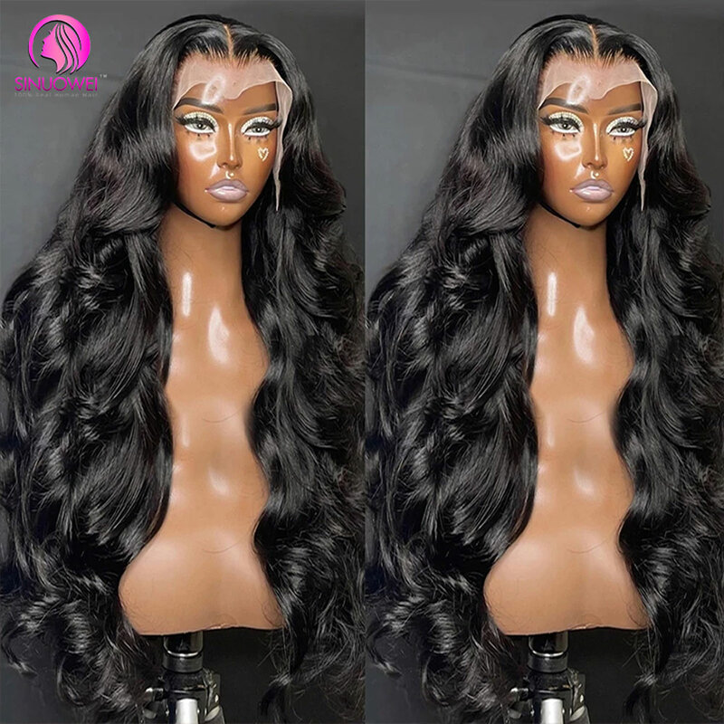 Perruque Lace Closure Wig Body Wave Naturelle, Cheveux Humains, 5x5, 13x4, 30 32 Amaran Transparent, Densité 220%, pour Femme