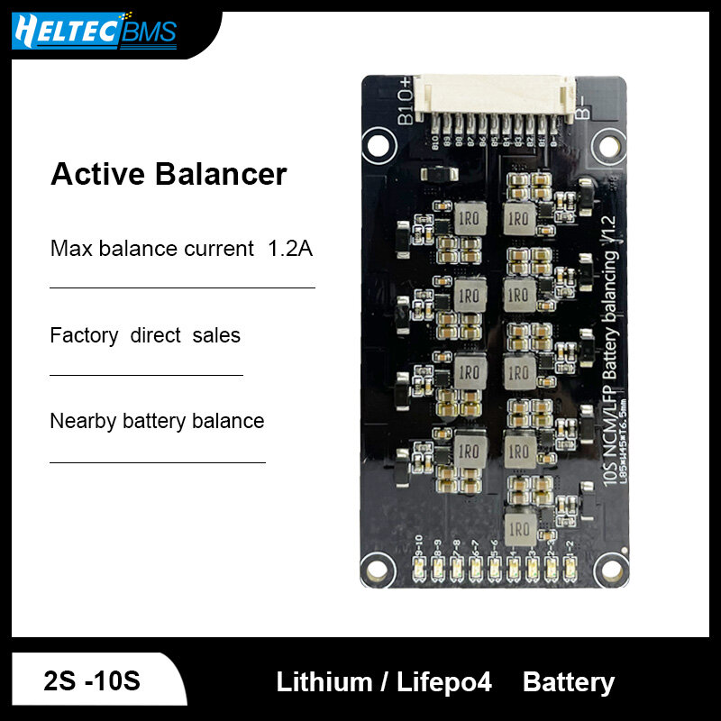 Commercio all'ingrosso 1.2A Balance Li-ion Lifepo4 batteria equalizzatore attivo bilanciatore trasferimento di energia BMS 3S 4s 6S 8S 10S 13S 14S 16S 17S
