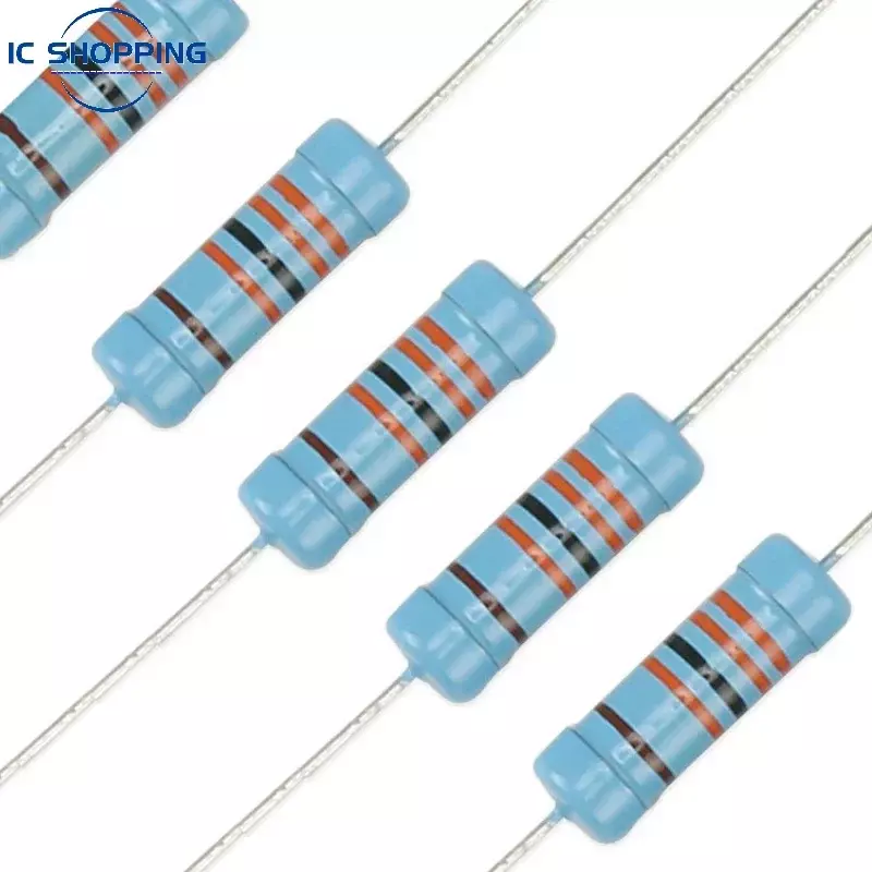 Resistor de película metálica de 20 piezas, resistencia de potencia de 3W, 1% ~ 10M, 2, 0,1, 3,3, 10R, 47, 68, 4,7, 100, 220, 360 Ohm, 1K, 470 K, 10K, 22K, 47K, 2,2 K, 4,7 K, 1M, 100