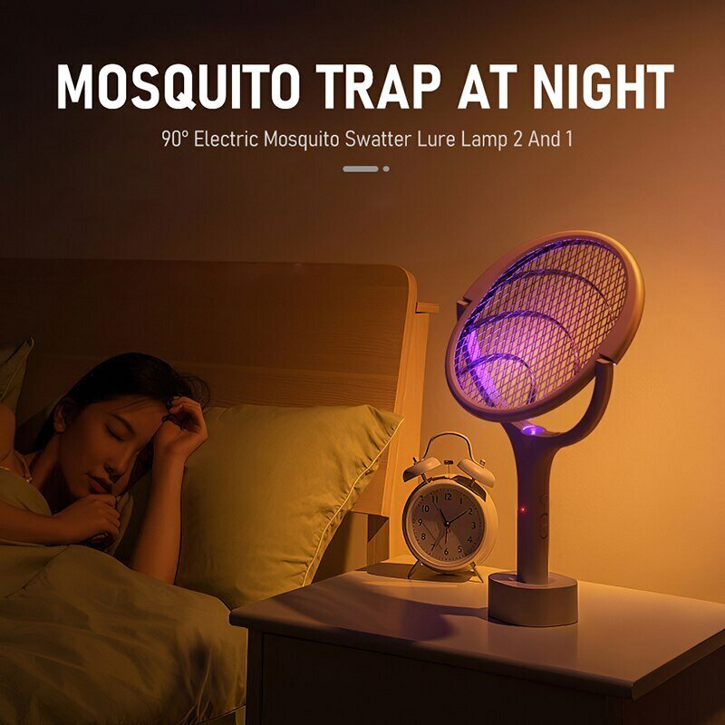 90 độ xoay muỗi Killer đèn điện shocker 365nm UV ánh sáng Bug Zapper bẫy ruồi mùa hè Fly Vỉ Đập