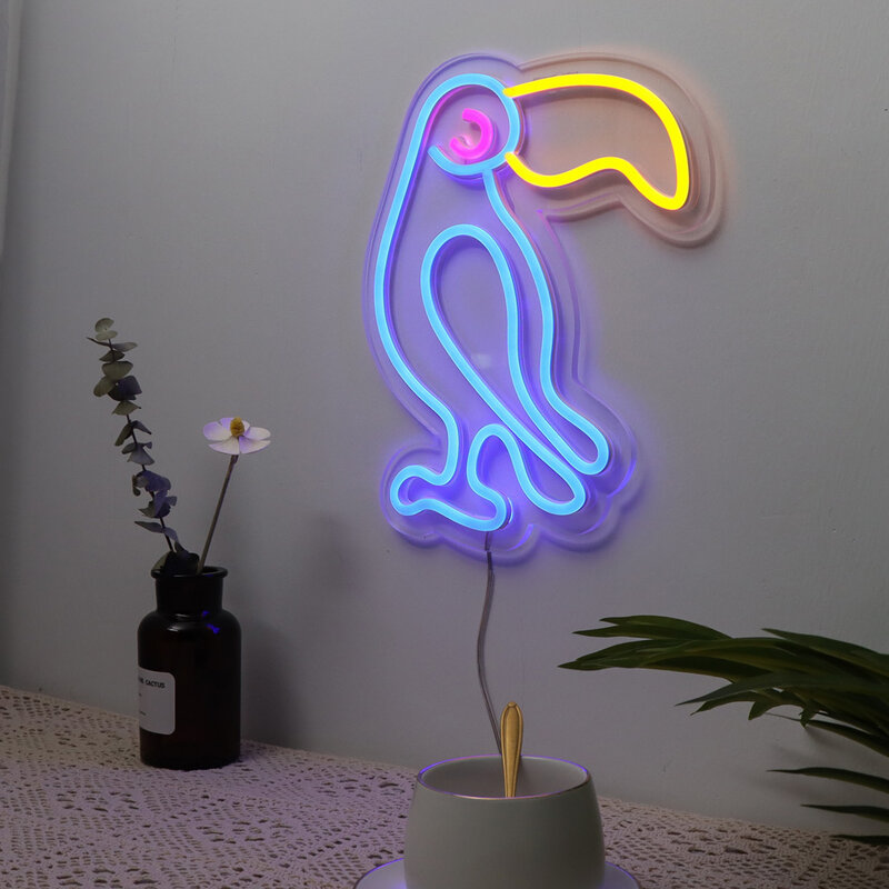 Papugowany znak led elastyczny neon
