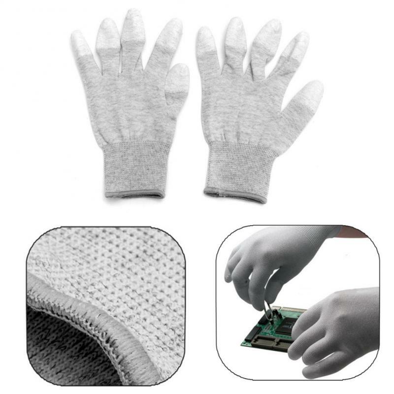 Бытовые антистатические трикотажные противоскользящие промышленные рабочие Нескользящие перчатки, чистые трикотажные перчатки