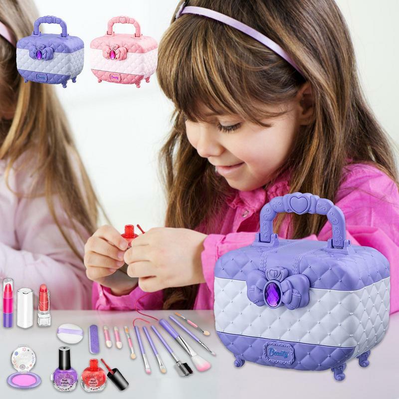 Kinder Make-Up Kit Für Mädchen Waschbar Kinder Spielzeug Simulation Kosmetik Set Pretend Make-Up Spielzeug Machen Up Pädagogisches Spielzeug Für Mädchen