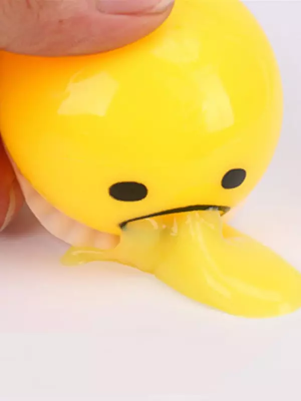 1 szt. Lepki zabawna zabawka obrzydliwy brat żółtko jaja wymiotujący armia żółtko leniwy krem jajeczny wymioty kula dekompresyjna zabawna zabawka