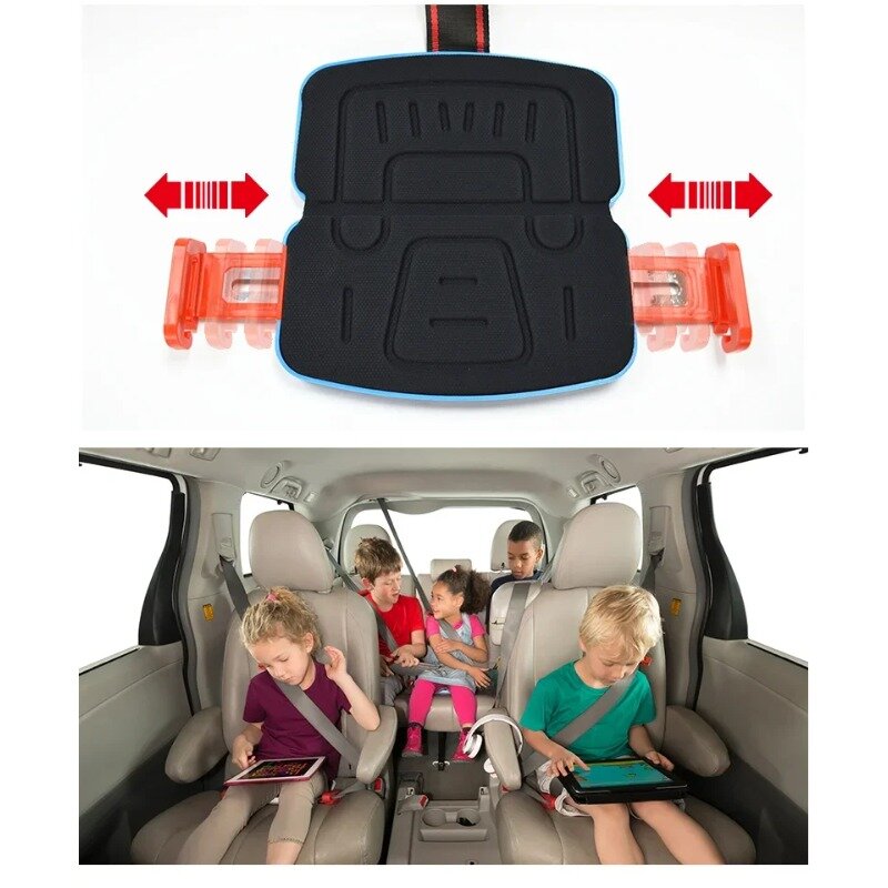 2024Ifold kursi mobil bayi portabel bantal pengaman saku perjalanan lipat mobil keselamatan kursi Harness ambil dan Go Booster