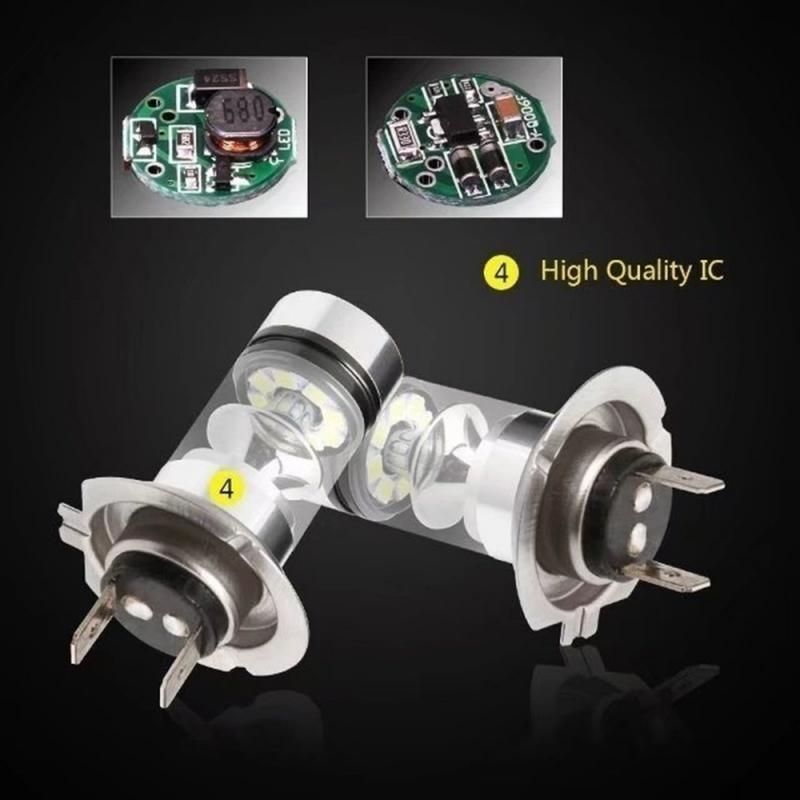 2x 100w h4 h7 superheldere 20smd led auto overdag rijden rijden mistlicht lamp 6000k auto rijden koplamp grootlicht dimlicht gloeilampen