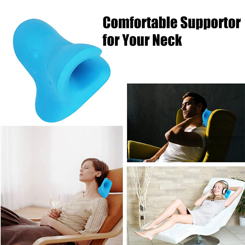 Neck and Shoulder Relaxer Corrector Vertebra Massager Cloud Pillow Cervical Stretcher Acupressure Point Relief Pain Traction