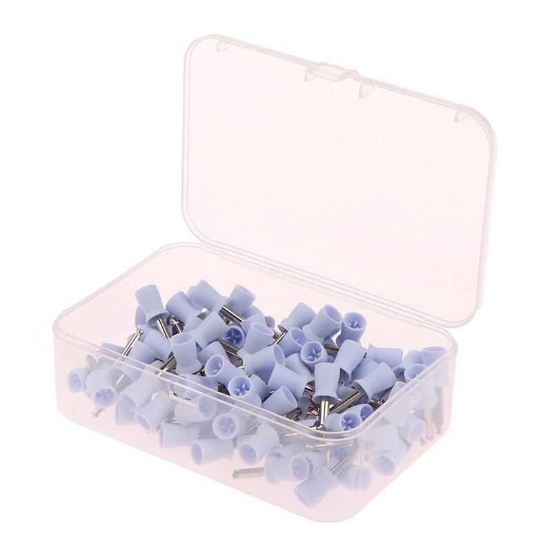 100Pcs Dental Polishing Cup Latch Type Rubber Tooth Polish Polishing Brush Prophy Cup For Low Speed Handpiece Oral Hygiene