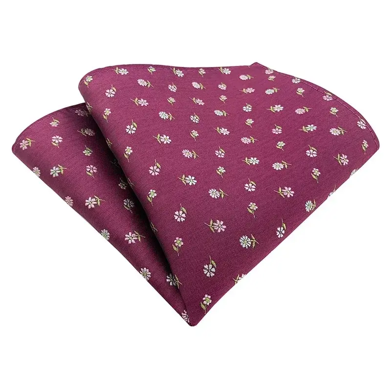 Colorful Mens Pocket Square Multicolor Printing Classic Wedding Silk Feel Handkerchief Business Jacquard Hanky