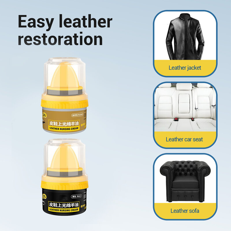 Shoe Cleaner Leather Cleaner Repairing Cream Leather Repair Cream Quick Polish Shoes Cleaning Brush Leather Wax Cleaning Brush