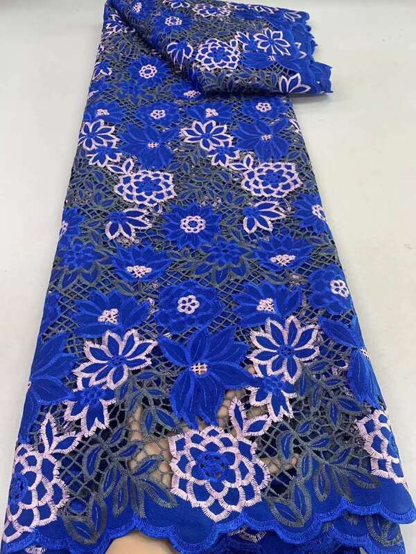 Французская шифоновая кружевная ткань 2024, Высококачественная новейшая африканская ткань для нигерийских свадебных платьев