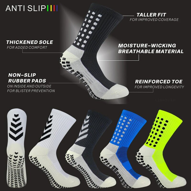 Running Socks Non-Slip Glue Football Dispenser Socks Men Women Mid-Calf Sports Socks