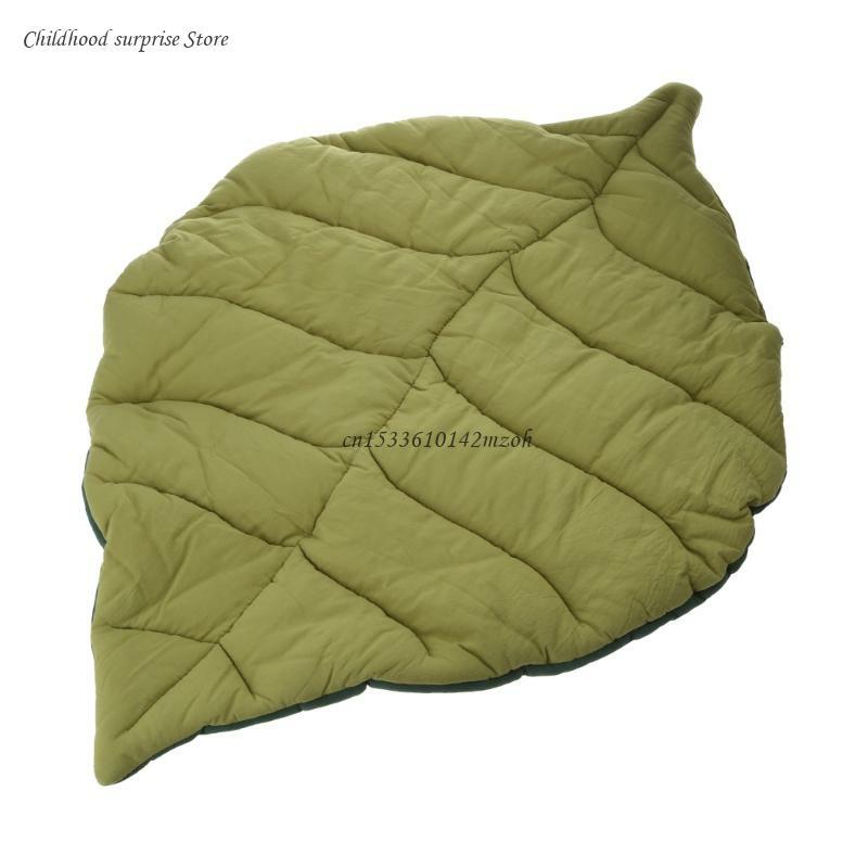 Manta hojas grandes, mantas con forma hojas Color verde fresco, camas, sofá, manta, envío directo