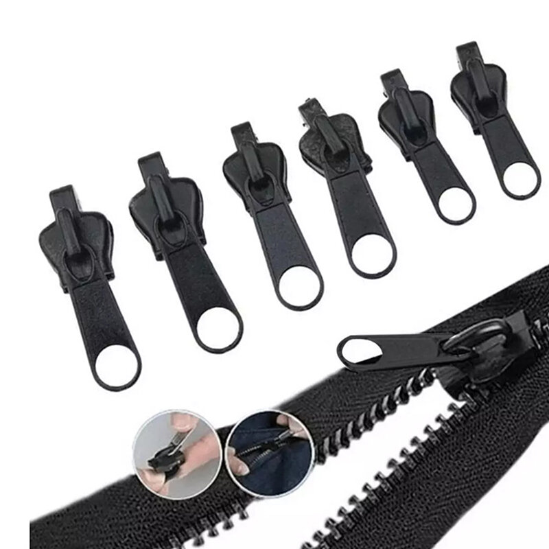 6pcs Instant Zipper Bag Accessories Universal Instant Fix Repair Kit Replacement Zip Slider Teeth Multifunctional Clothing