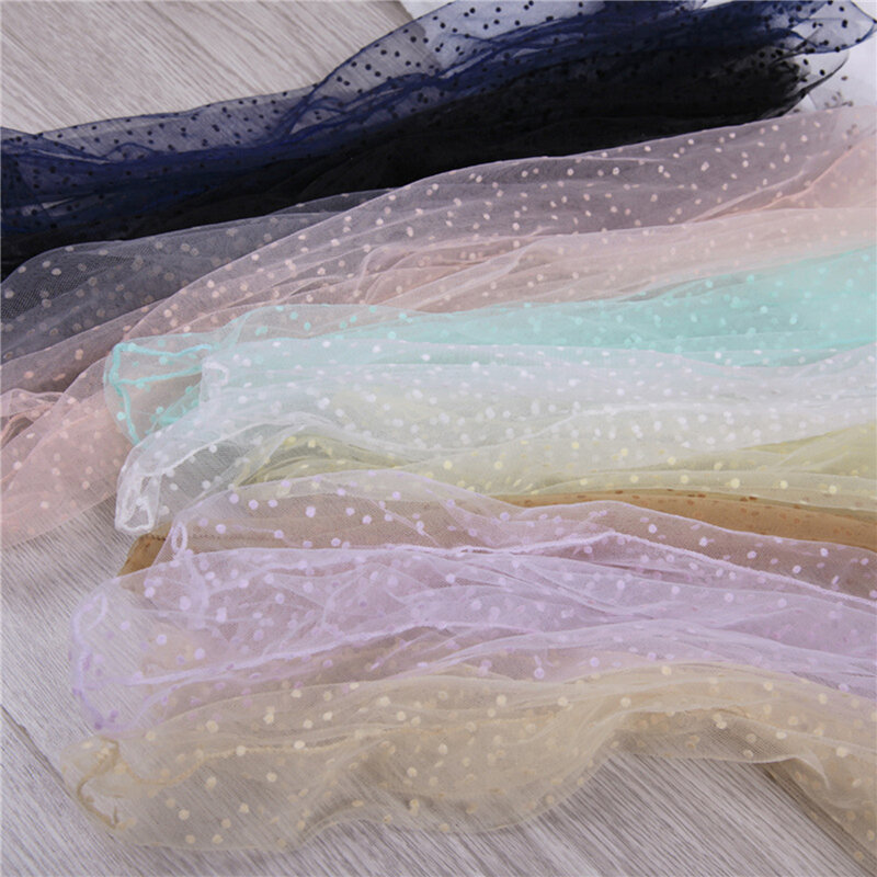 Calcetines de encaje de lunares para mujer, medias tobilleras de malla transparente, ultrafinas, de tul de princesa, 1 par
