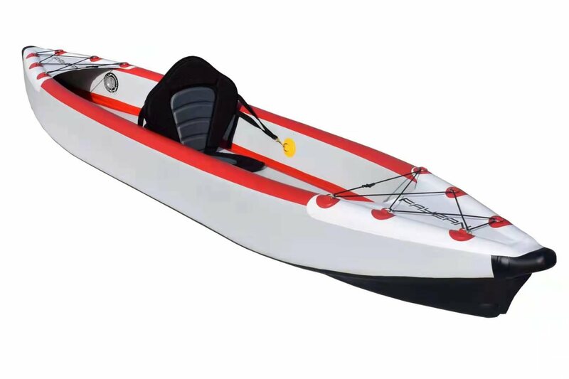 wysokiej jakości 2024, gorąco sprzedający się kajak nadmuchiwany kajak fabryczny dla jednej osoby, pojedyncza nowa łódź kajakowa do sportów wodnych