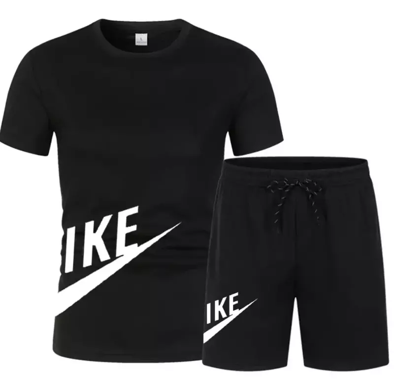 2024 New Summer Set sportivo da uomo Casual Fitness Jogging basket moda manica corta t-shirt + pantaloncini 2 Set