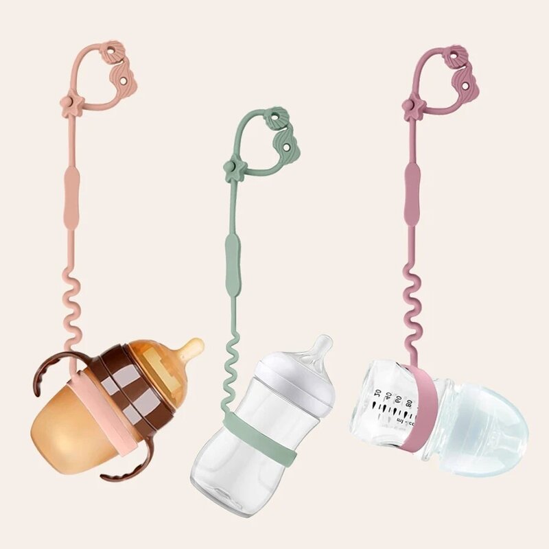 Clip de silicona para cadena de chupete de bebé, soporte para pezones ficticios, sin BPA, juguete de dentición para biberón, cadena antipérdida