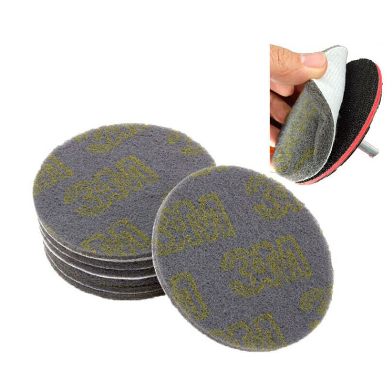 10pcs 5“125mm 6”150mm Flocking Industrial Scouring Pads Self-adhesive Grinding Wheel Polishing And Cleaning Pads For 3M