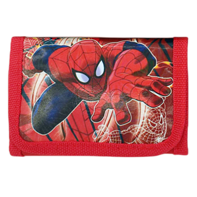Random one Disney Avengers Spiderman kids Wallet Avengers Mickey Anime Figure Wallet Card Bag Coin Purse Children Boys Gift Toy
