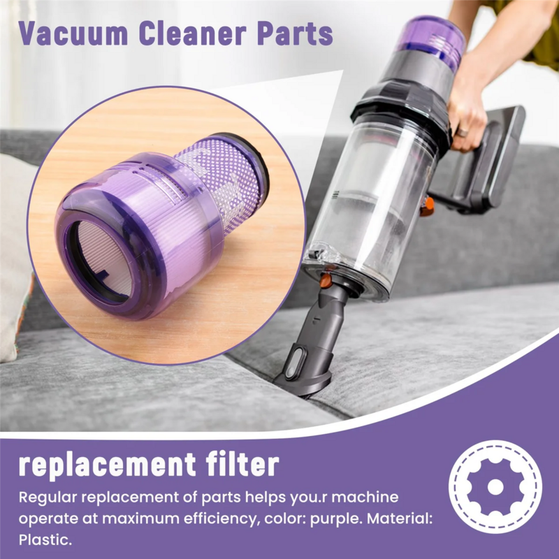 1Pcs Washable Hepa Filter for V12 Detect Slim Absolute Total Clean Vacuum Cleaner Replacement Parts Accessories
