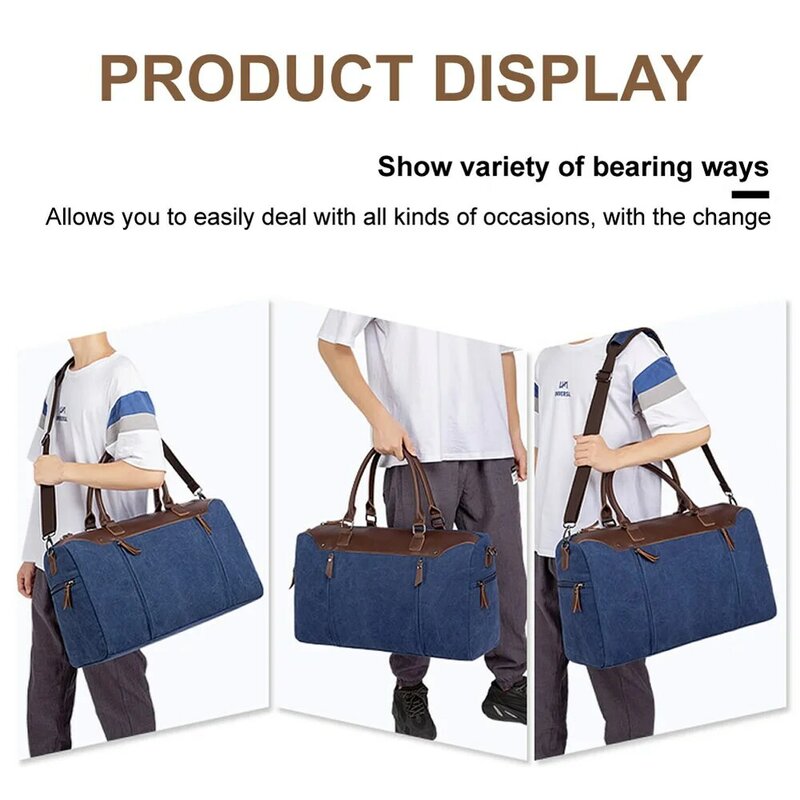 Gnwxy koreanische tragbare Leinwand Handgepäck große Tasche große Kapazität Männer Reisetaschen Drops hipping wochen ende Reisetasche