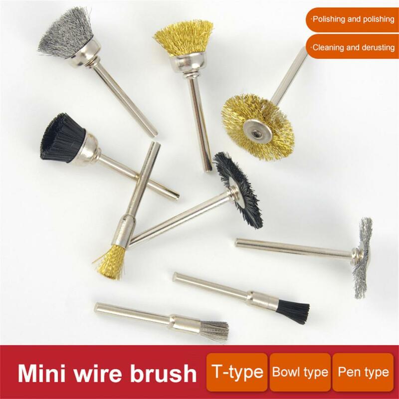 Wire Brush Computer Engraving Tool Double-edge 4mm6mm Bowl-type Wire Brush Copper Wire Brush Pen-type Nylon Brush Nylon Brush