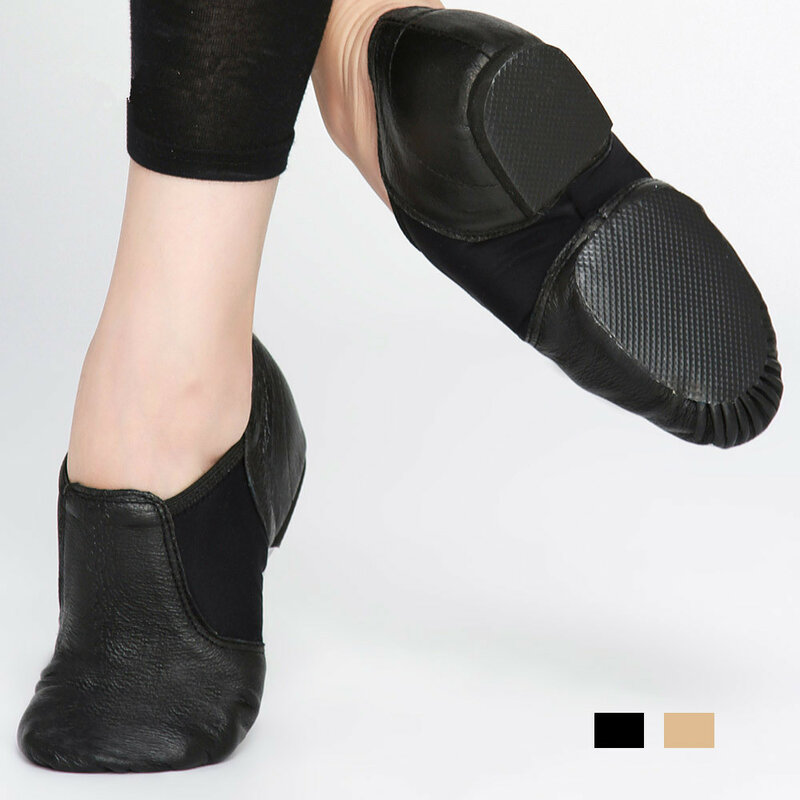 Профессиональные танцевальные туфли для джаза для малышей; Детские кроссовки без застежки; Geniune; Кожаная обувь для девочек; Цвет коричневый, черный; Обувь для малышей