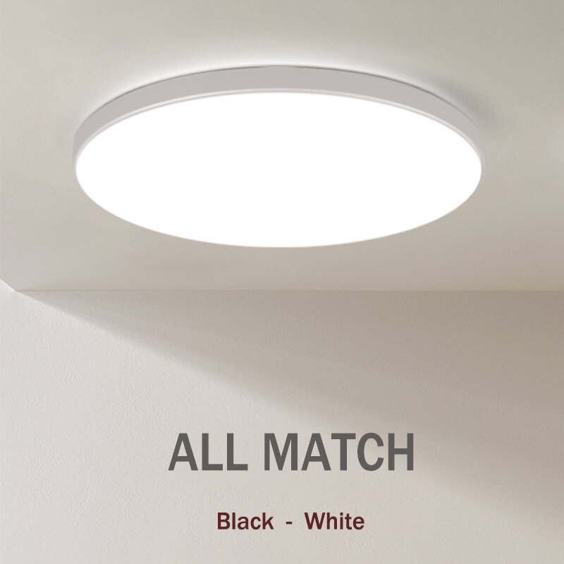 Plafonnier LED circulaire au design moderne, éclairage d'intérieur, luminaire de plafond, idéal pour un salon, une chambre à coucher ou une cuisine, 18/30/40/72W, 220V