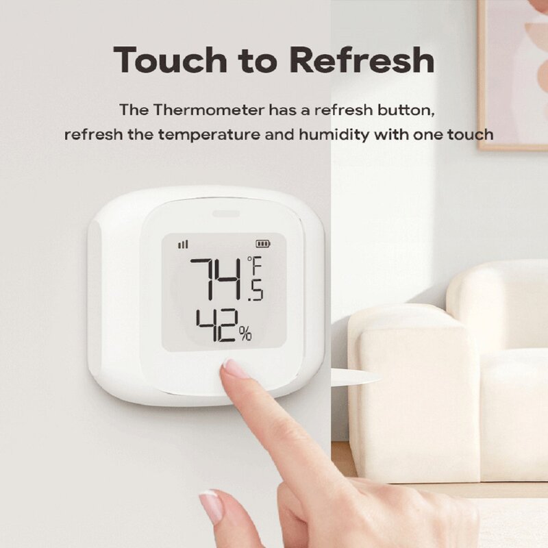 Mini inteligentny czujnik WiFi/Zigbee LCD czujnik temperatury i wilgotności bezprzewodowy detektor inteligentne połączenie wsparcie Alexa Google Home