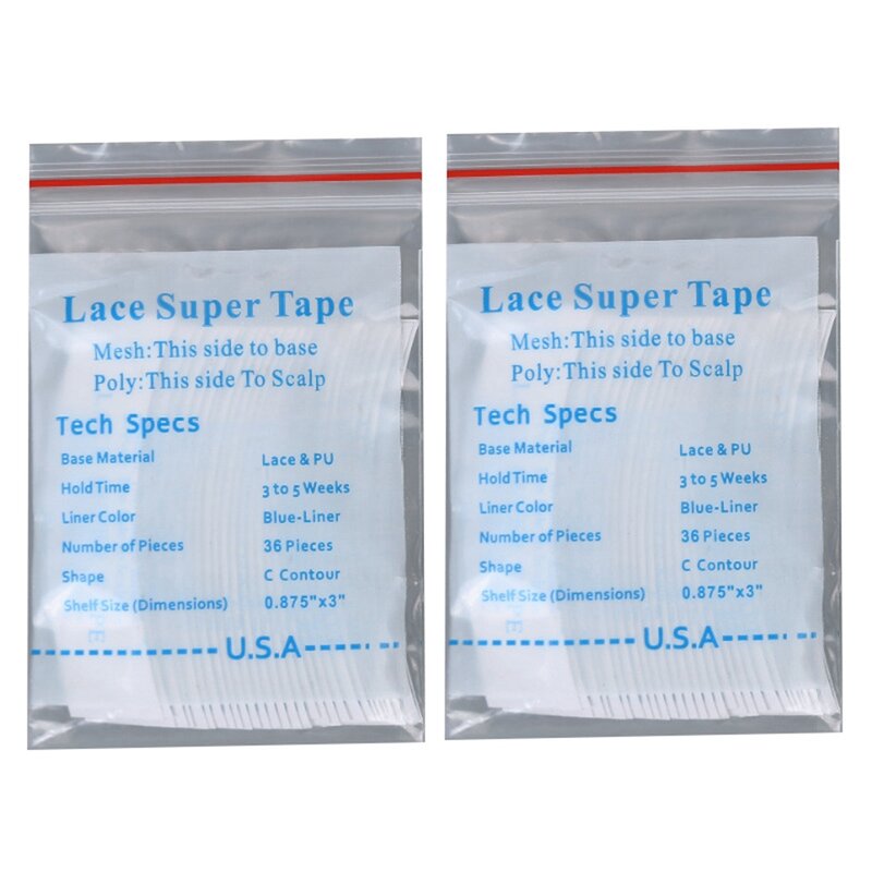72 Stk/partij Kant Super Tape Vaste Pruik Strips Salon Zelfklevende Verlenging Haar Tape Toupetje Kant Pruik Waterdicht Zweet Sticker