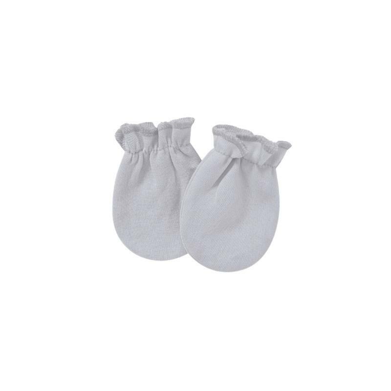 1 paio guanti in cotone morbido antigraffio per neonati, per protezione del viso, guanti per mani antigraffio, colore solido,