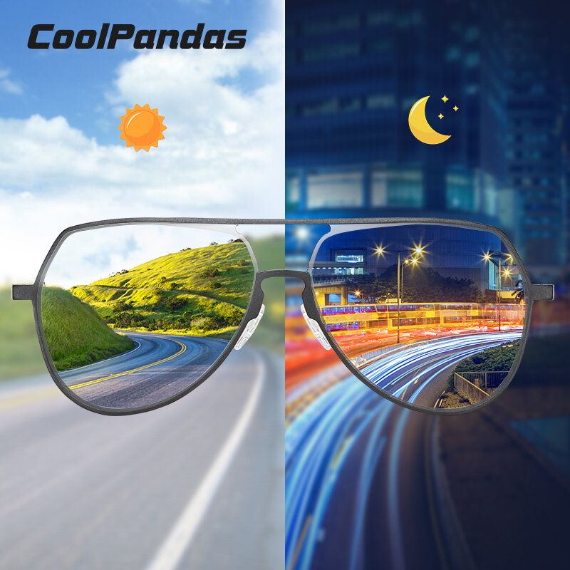 Солнцезащитные очки унисекс, алюминиевые, фотохромные, Поляризованные, классические, зеркальные, со степенью защиты UV400, для вождения, антиб...