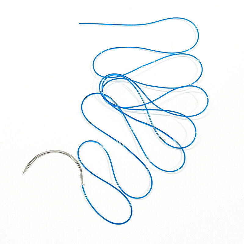 Monofilament de suture en nylon non absorbant pour les exercices de fuchsia, polypropylène, polyester, inj, 75cm, 2/0, 3/0, 4/0, 12 pièces
