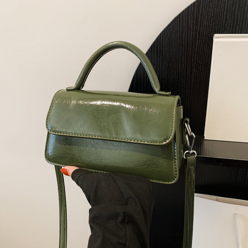 핸드백 여성용 단색 심플 숄더백, 작은 지갑 및 핸드백, 크로스바디 백, 2024 신상