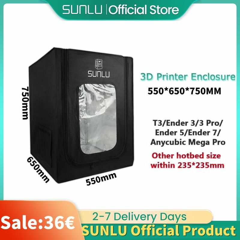Sunlu ตู้เครื่องพิมพ์3D ฝาครอบฉนวนกันความร้อนสำหรับ ender 3 3 Pro เหมาะกับเตียงร้อนขนาด235*235M