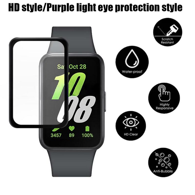 Protetor de tela para Smartwatch, filme 3D Soft Watch, não vidro, Fit 3, U2d4