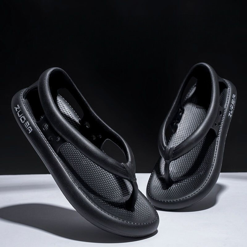Zapatillas de suela gruesa de EVA para Hombre y mujer, de Color sólido Chanclas, Sandalias antideslizantes con Clip para interior, Verano