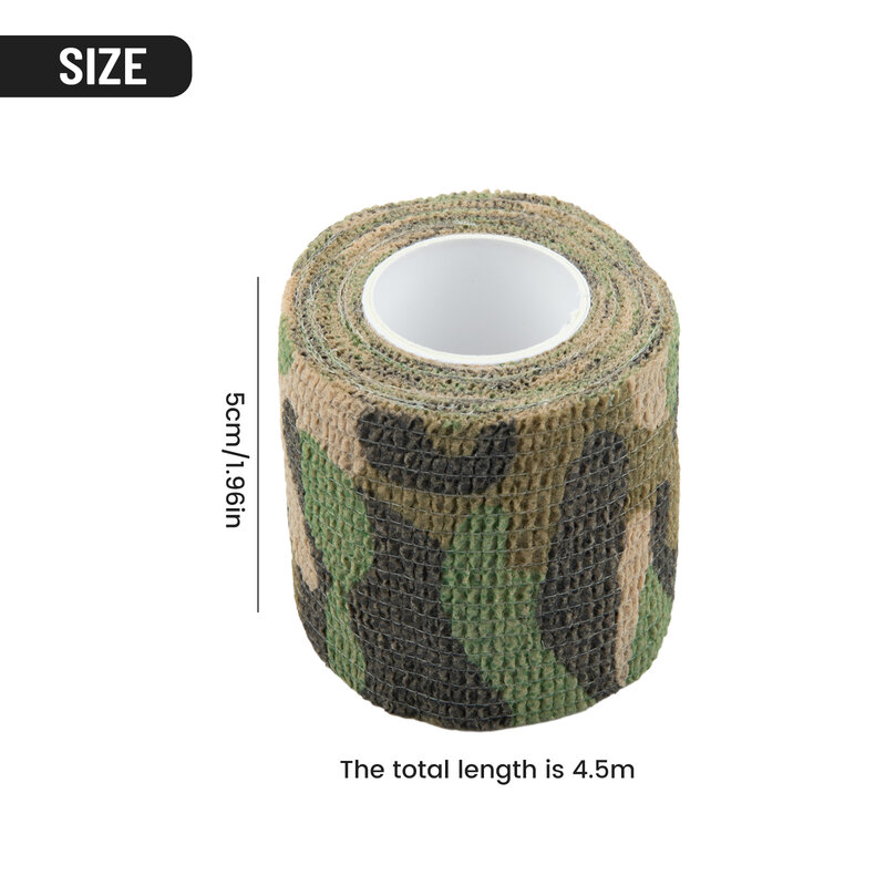 1pc Reusable Self Cling Camo Fabric Tape 500 Cm X 5cm Camo Form Tape Wrap Fit For Working Outdoors Wetland/desert /grass /jungle