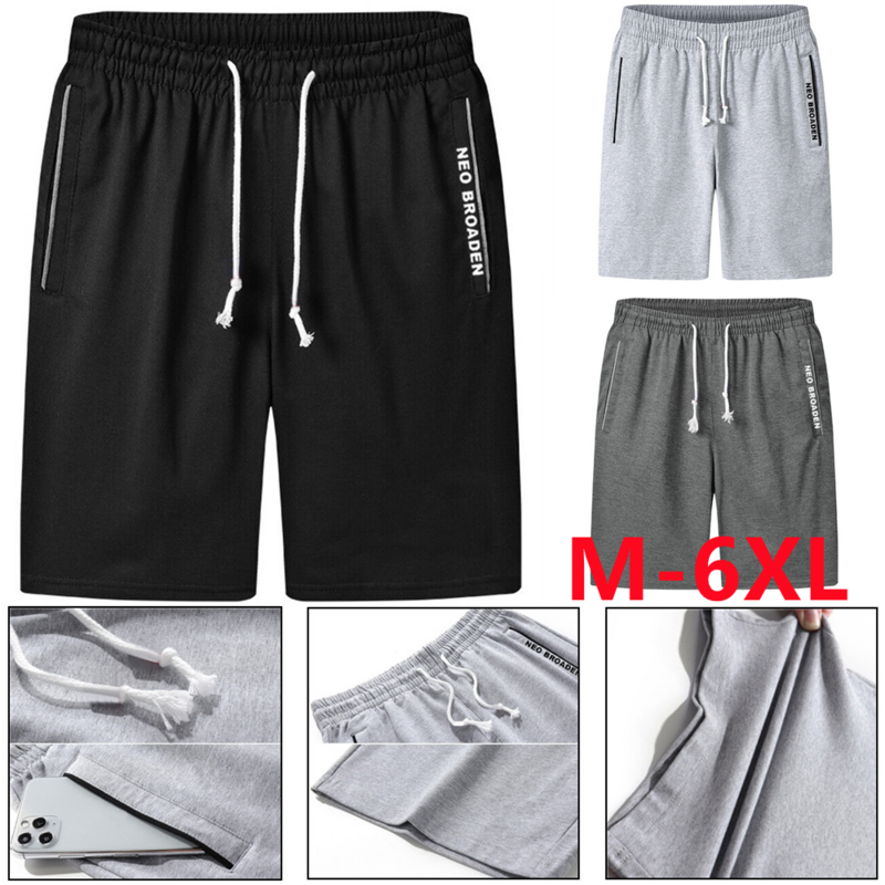 Men Summer Casual Shorts Breathable Beach Shorts Comfortable Fitness Basketball Sports Short Pants Male Loose Drawstring Shorts