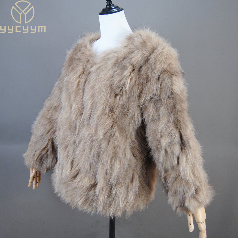 Женское пальто из натурального Лисьего меха, зимнее теплое пальто из натурального Лисьего меха, роскошная модная куртка LAN Fox длиной 70 см, Лидер продаж, 2024