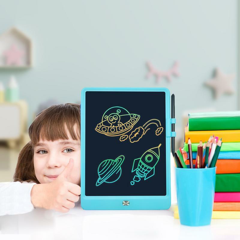 Lcd Schrijftablet Voor Kinderen 10Inch Kleurrijke Tekening Tablet Schrijfblok Herbruikbare Tekentafel Activiteit Leren Speelgoed Voor