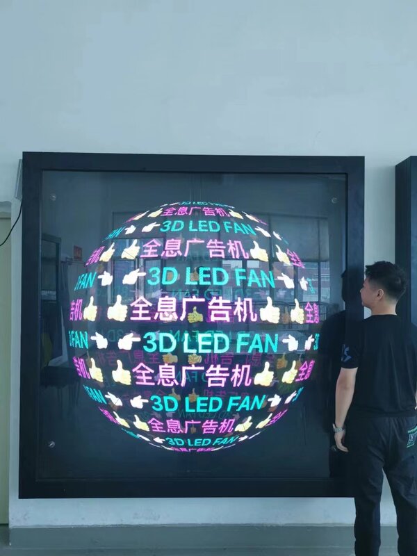 Proyector de holograma 3D, 150cm, Wifi, en tiempo Real, 3D Ultra HD, 2880led, pantalla publicitaria, ventilador de reproductor de luz de holograma, soporte DIY