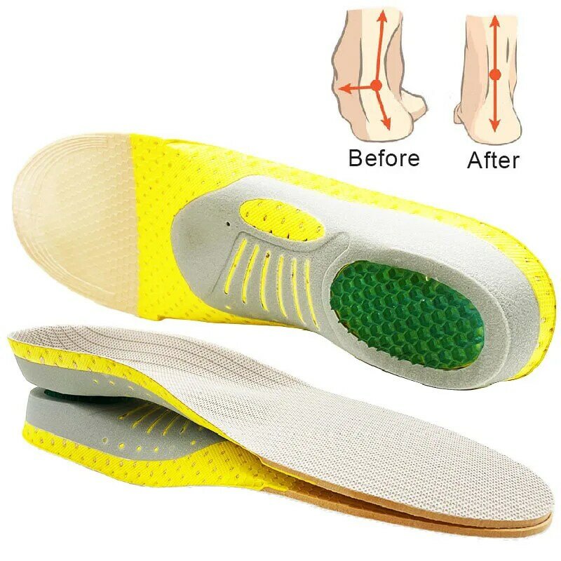 PVC แบนเท้าสุขภาพรองเท้า Insoles พื้นรองเท้า Orthotic Arch สนับสนุนสำหรับใส่รองเท้าสำหรับบุรุษและสตรีเท้านวด