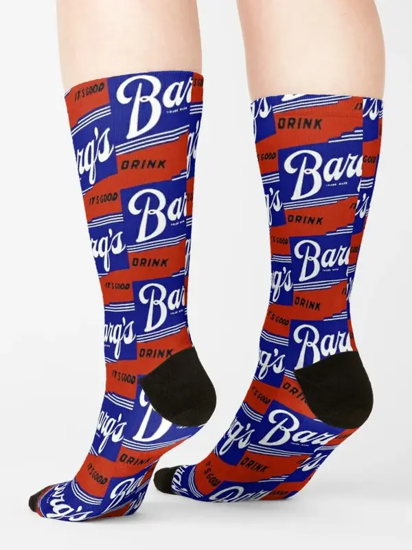 ถุงเท้าป้ายโฆษณาสไตล์วินเทจของ Barq's ถุงเท้าสำหรับผู้ชายพิมพ์ลายกอล์ฟ