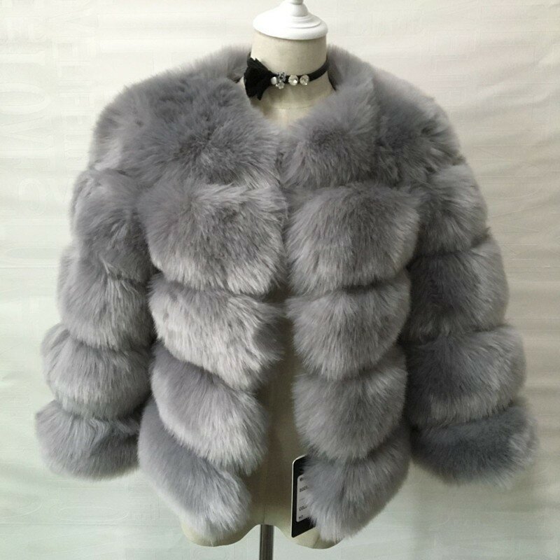 2023 Chic Autumn Winter Fur Coat Women Faux Fox Fur Jacket Thickened Warm Long Sleeve Windproof Snow Jacket Plus Size Outerwear
