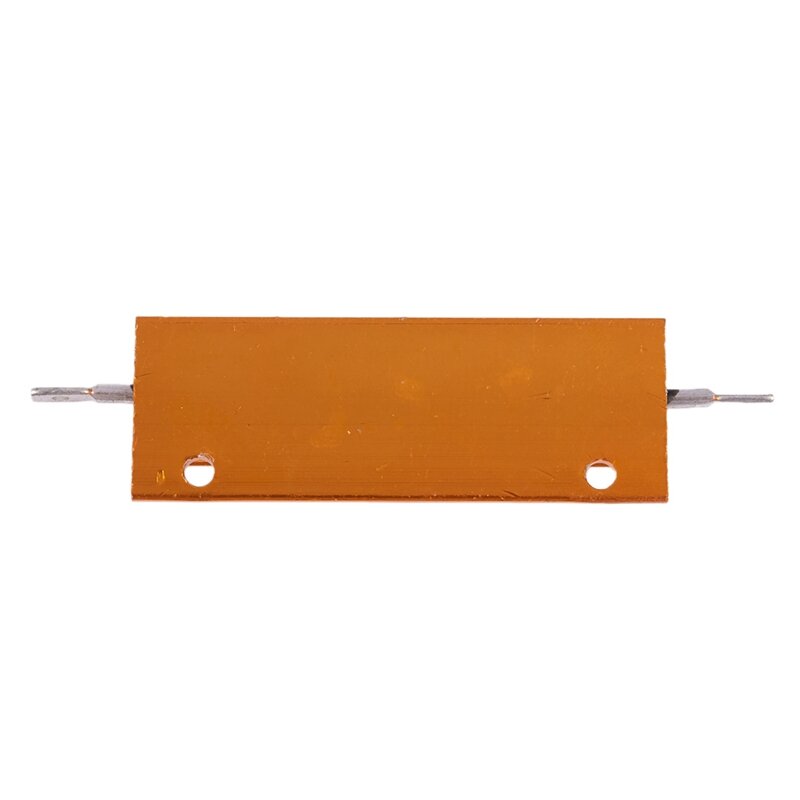 2 Pcs Gold Aluminum Clad Power Resistor Resistance 100W, 4 Ohm 4R & 8 Ohm 8R