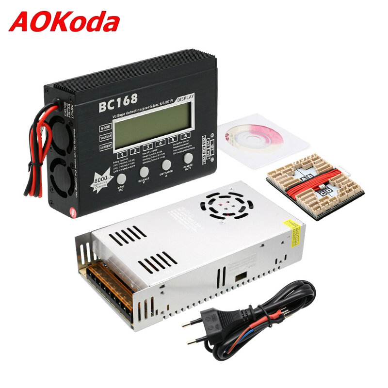 Aok bc168 1-6s 8a 200w 8000ma atual lcd intellective display equilíbrio carga/descarga lipo/bateria de lítio para rc modelo