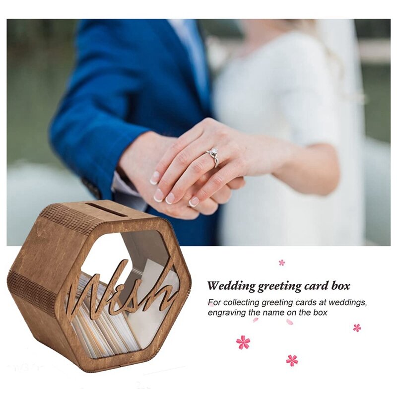 Benutzer definierte Karten box für Hochzeit mit Namen, Hochzeit Andenken box, personal isierte Speicher karten box für Party